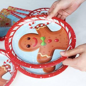 Modern 9 Inches Gingerbread Christmas Decorative Paper <b>Plates</b> for Parties Christmas Christmas Paper <b>Plates</b> - Product Image 1