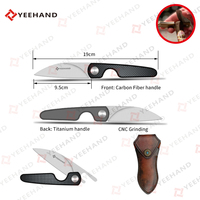 Couteau à cigares de qualité industrielle Yeehand CS-062, couteau pliant avec ouvre-bouteille, manche en G10+titane, personnalisable