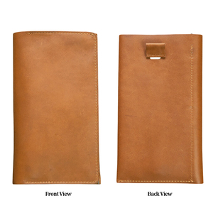 กระเป๋าใส่เอกสารเดินทางแบบย้อนยุคพร้อมช่องใส่เหรียญทำจากหนังมีสลักโลโก้ - Product Image 4