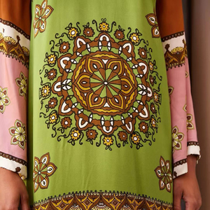 Abito a maniche lunghe stampato da donna |   Abito casual a taglio dritto con scollo rotondo <span class=keywords><strong>per</strong></span> <span class=keywords><strong>tutti</strong></span> i giorni, l'ufficio e il tempo libero - Product Image 5