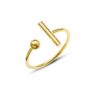 Japanese и Korean в стиле Ins, простое открывающее T-образное титановое покрытие, 18-каратное Золотое покрытие, указательное кольцо, парные кольца, водонепроницаемые