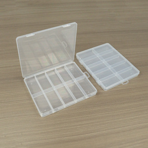 Transparent Storage Box 10 Grids 16.5x13.6x1.5cm For Jewelry Hardware Seeds Fishing Gear With Lid Desktop Organizer - Product Image 1