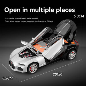 Modèle de voiture de sport Bugatti <span class=keywords><strong>Atlantic</strong></span> de haute qualité 1/24, voiture de course RC 2.4G, télécommande, alliage moulé sous pression, ouverture, cadeaux, collection, jouets - Product Image 3