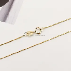 नए आगमन 18k शुद्ध सोने की आभूषण श्रृंखला हार असली पीली सोने की सांप चेन थोक चीनी सोना - Product Image 2