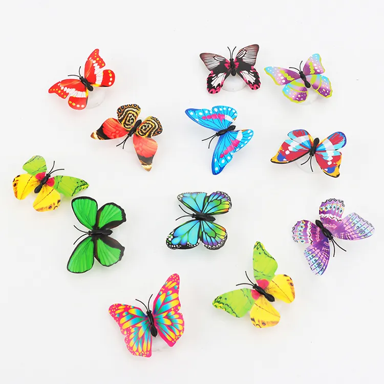Lovely Butterfly LED Night Light Color Changing Light Beautiful Home Decorative Wall Nightlights