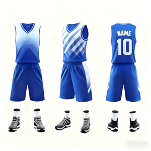 قميص كرة سلة قابل للعكس مخصص للرجال والأطفال والشباب، مصنوع من قماش شبكي يسمح بالتنفس مع طباعة رقمية - Product Image 1