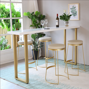 Modern Coffee Shop Shop Metal Iron High <strong>Marble</strong> <strong>bar</strong> <strong>Table</strong> - Product Image 1