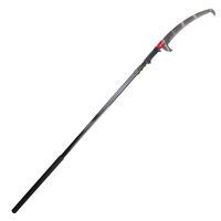 Scie à main télescopique en aluminium de 24 pieds pour la coupe d'arbres et l'élagage des branches de jardin, manche long en acier de qualité industrielle
