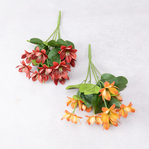 Vivid Ramo de Flores Artificiales de Seda Fénix de Fuego de 9 Cabezas, Flores Artificiales China HFH-775, Perfecto para Sesiones de Fotografía en Estudio, Decoración Floral para Banquetes - Product Image 2