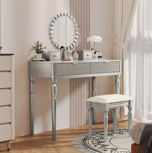 Modern Wooden Dresser with Mirror Factory Wholesale for Bedroom or Living Room for Hotel Use Feature Storage <b>Vanity</b> <b>Table</b> - Product Image 5