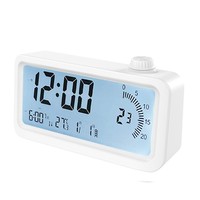 Minuteur visuel électronique, réveil, affichage LCD éclairé en plastique, chargement USB, design minimaliste moderne, usage domestique