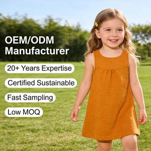 Robe sans manches en jacquard personnalisée <span class=keywords><strong>pour</strong></span> bébé fille, polyester élasthanne, robe de fête <span class=keywords><strong>pour</strong></span> <span class=keywords><strong>nourrisson</strong></span> et tout-petit, OEM ODM, robe <span class=keywords><strong>pour</strong></span> bébé fille - Product Image 1