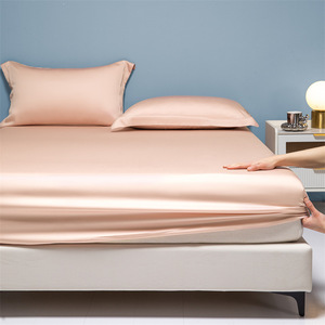 Rắn Màu Nữ Hoàng Kích thước Lyocell cho bedsheets Đặt nệm Protector Cover bedspread bộ đồ giường được trang bị tấm - Product Image 4