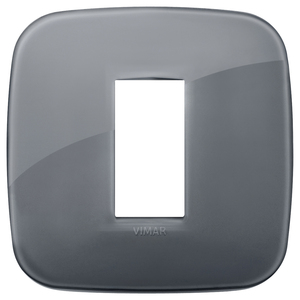 Vimar Placca Round 1M Reflex Grigio Fum 9.5 Cm Wall <b>Switch</b> - Product Image 1