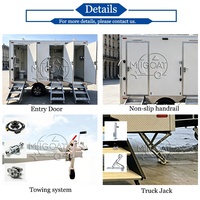 Remorque Sanitaire Mobile de Luxe à 3 Cabines Blanche avec Toilettes à Chasse d'Eau, Rideau de Douche et Lavabo pour Événements Extérieurs et Location de Mariages