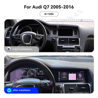 Autoradio Android 14 ZWNAV 12,3+10,25 pouces pour Audi Q7 2005-2016, écran tactile avec compteur de vitesse, navigation GPS