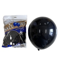 Ballons de Latex Ronds Noir Mat Standard 12 Pouces 2,8g pour Décoration de Fête d'Anniversaire