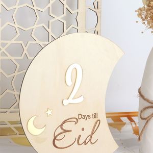 Nouvelles créations de cadeaux décoratifs du Ramadan : Panneau en contreplaqué autoportant « Jours jusqu'à l'Eid » - Product Image 3