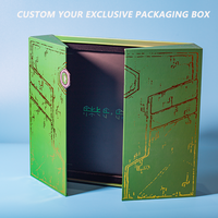Boîtes cadeaux en papier de luxe personnalisées avec logo, en carton rigide magnétique, à double porte coulissante, pour la Saint-Valentin, créatives