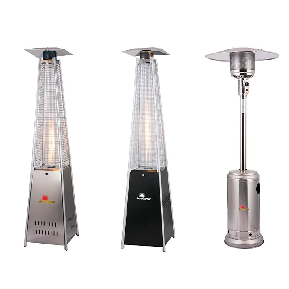 High Quality Stainless Steel Pyramid Patio Heater Easy Moving Outside Portable Gas Heater for Outdoor Heating