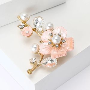 Esmalte Plum Blossom Ramo Broches para Mulheres Unisex Flor Pinos 4 cores Disponíveis Acessórios Do Partido Do Escritório Presentes (BR192) - Product Image 4