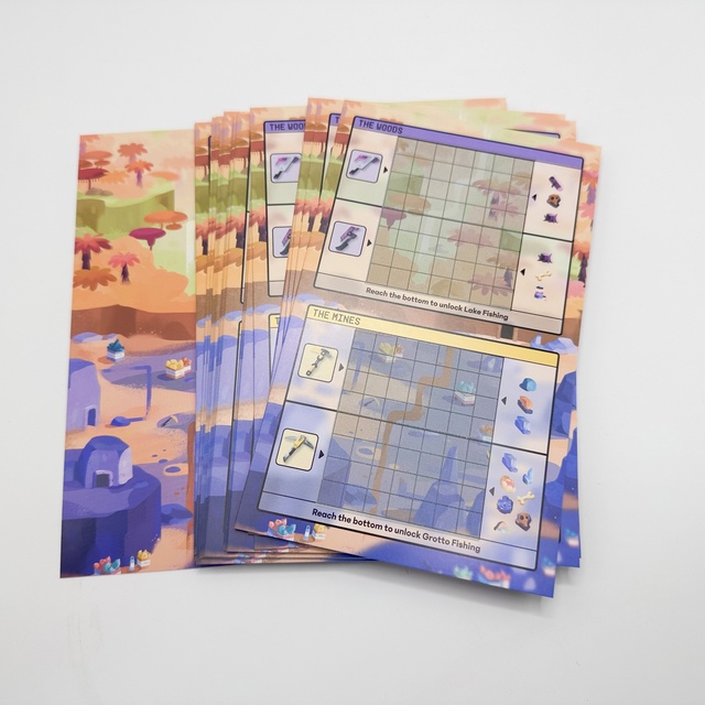 Customizable Scratch Off Game Card, Themed Mining & Fishing Scratch Card, Personalized Game Marketing Accessory