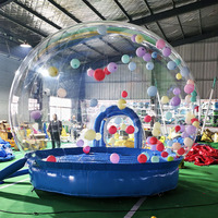 Dôme gonflable transparent pour enfants, tente à bulles gonflable avec ballons pour fêtes en plein air et fêtes à la maison