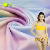 Tissu tricoté recyclé extensible dans les quatre sens, anti-boulochage, évacuant l'humidité, pour maillots de bain imprimés