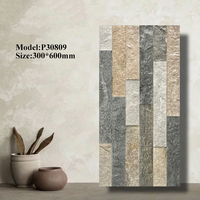 Carreaux muraux en céramique pour extérieur, style pierre de culture antique, 300x600mm, pour villa, cour et espace extérieur, style campagnard américain