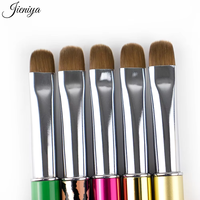 Pinceaux professionnels Kolinsky à double embout pour peinture acrylique, avec logo personnalisé, pour nail art et outil de pointillage, différentes tailles # 6