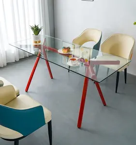 定制亚克力北欧客厅小平板简易桌子长方形桌子设计师家用玻璃防刮桌子