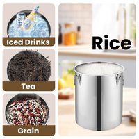 Conteneur de stockage alimentaire en acier inoxydable DaoSheng 50L, étanche, pour la conservation de la fraîcheur, avec couvercle hermétique