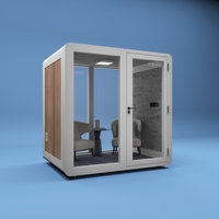 Cabine de bureau individuelle démontable pour extérieur, régulée en humidité, pour usage domestique ou professionnel