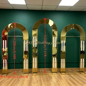 DKB Lujo para Bodas: Accesorios Plateados, Cortina de Perlas con Rejilla Semicircular, Biombo Exterior de Acero Inoxidable, Marco de Fondo para Escenario y Arco - Product Image 2