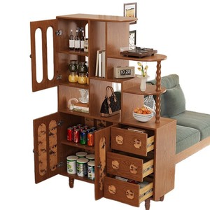 Mueble de entrada vintage Shulin, divisor de recibidor, mueble de madera multifuncional para sala de estar con puertas y cajones - Product Image 5