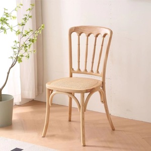 Silla <span class=keywords><strong>de</strong></span> comedor <span class=keywords><strong>de</strong></span> <span class=keywords><strong>madera</strong></span> maciza <span class=keywords><strong>de</strong></span> estilo francés con respaldo <span class=keywords><strong>de</strong></span> <span class=keywords><strong>mimbre</strong></span> vintage, adecuada para uso doméstico, comercial, restaurante <span class=keywords><strong>y</strong></span> hotel. - Product Image 5
