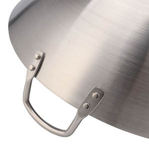 Profissional 26-100cm Stainless Steel <span class=keywords><strong>Wok</strong></span> Set Duas Alças Indução Adequado Utensílios de Cozinha Fry Pan Big Pot para Restaurantes - Product Image 6