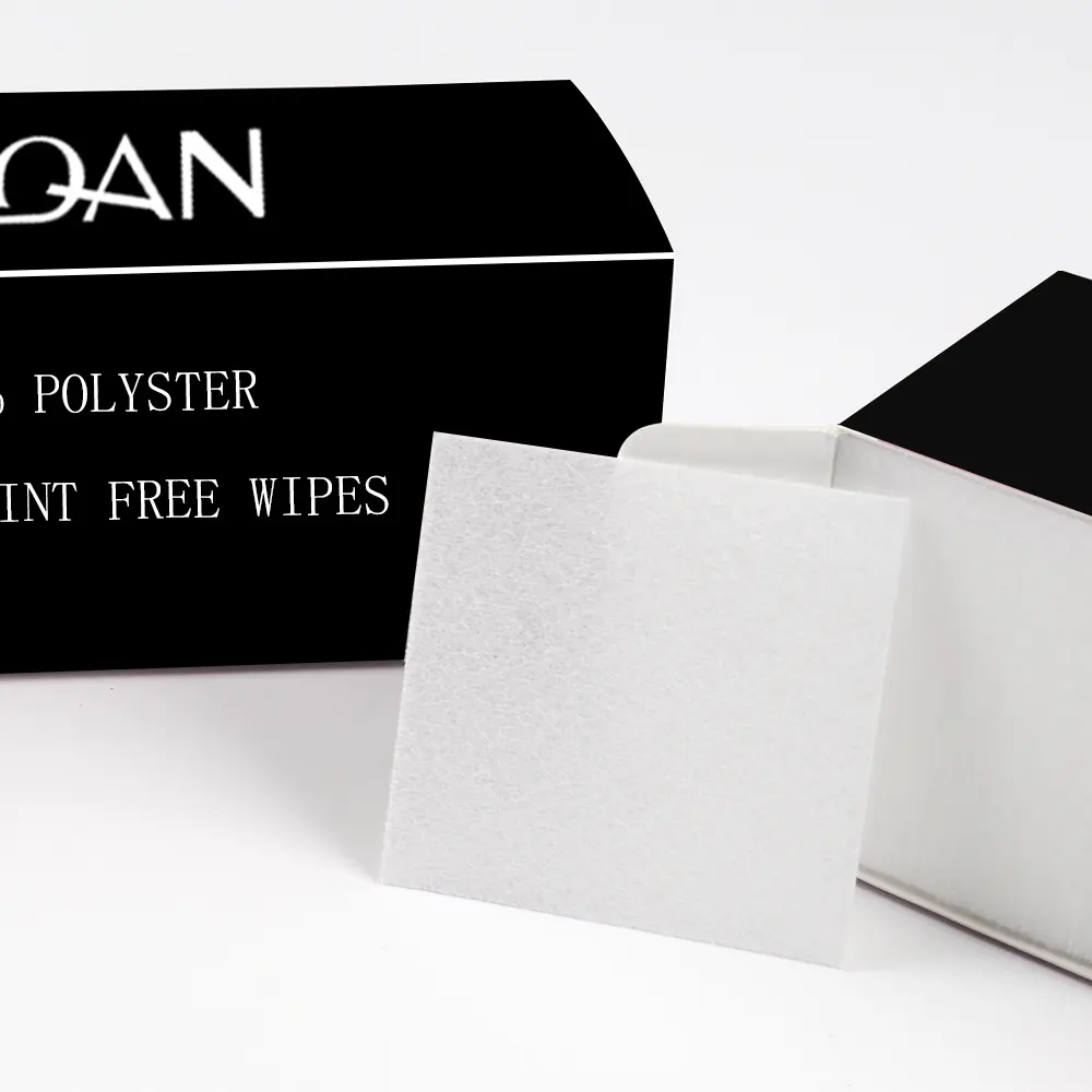 BQAN Private Label 350 pz/scatola tamponi di cotone senza pelucchi assorbenti per smalto Gel per unghie salviette per unghie 100% poliestere