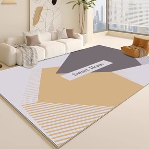 Trang Trí Nội Thất Thảm Hiện Đại Kem Phong Cách Lớn Phòng Khách Thảm Đơn Giản Không Khí Tránh Trượt Khu Vực Thảm 3D In Chân Thảm - Product Image 4