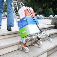 AMZ – chariot de supermarché pliable avec 8 roulettes pivotantes et détachables, sac en toile étanche, chariot pour épicerie