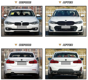 Kit carrosserie extérieur amélioré Auron Série 3 F30 G20, pare-chocs 2013-2018, meilleur prix, ensemble complet de pare-chocs avec éclairage - Product Image 2