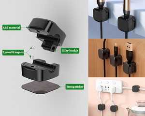 Dây từ chủ mạnh mẽ dính dây dây thủ môn bàn quản lý cáp thiết bị cáp clip tổ chức Túi Cáp - Product Image 6