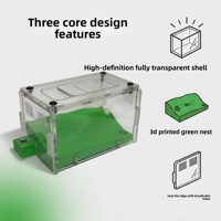 Fourmilière Bionique Imprimée en 3D en Acrylique Ronde à Transparence Totale 360° – Boîte Éducative pour Fourmis, Atelier d'Observation et Terrarium pour Reptiles