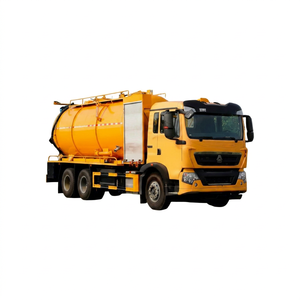 Camion d'assainissement HOWO 6x4 à jet combiné et aspiration, pompe PINFL, moteur auxiliaire, pompe à vide à circulation d'eau, dragage municipal de rivières - Product Image 1