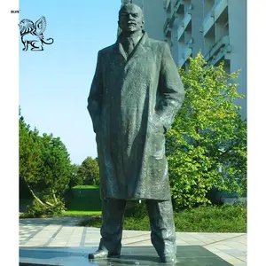 Buiten Street Art Metaal Grote Bronzen Sculptuur Grote Man Tuin Lenin Standbeeld