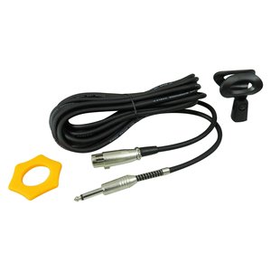 Microphone filaire Dynamic Black DM 837 6m pour chant, prise XLR 6,3 mm - Product Image 1