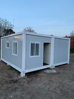 Maisons préfabriquées en verre, maisons conteneurs 20 pieds, toilettes portables personnalisables pour les chantiers de construction en extérieur
