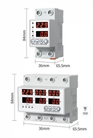 110V/220V/230V réglable dispositif de Protection contre les surtensions protecteur relais surveillance limite de courant 40A 60A 80A 100A