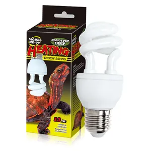 Nomoypet lâmpada de led de alta qualidade, 5.0 10.0, 13w, economia de energia, uvb para tartaruga reptil