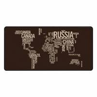 Grand tapis de souris de jeu personnalisé 600x300x3mm, écologique, imperméable, antidérapant, avec design de carte du monde imprimé